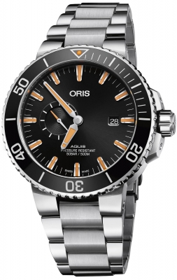 Buy this new Oris Aquis Small Second, Date 45.5 01 743 7733 4159-07 8 24 05PEB mens watch for the discount price of £1,806.00. UK Retailer.